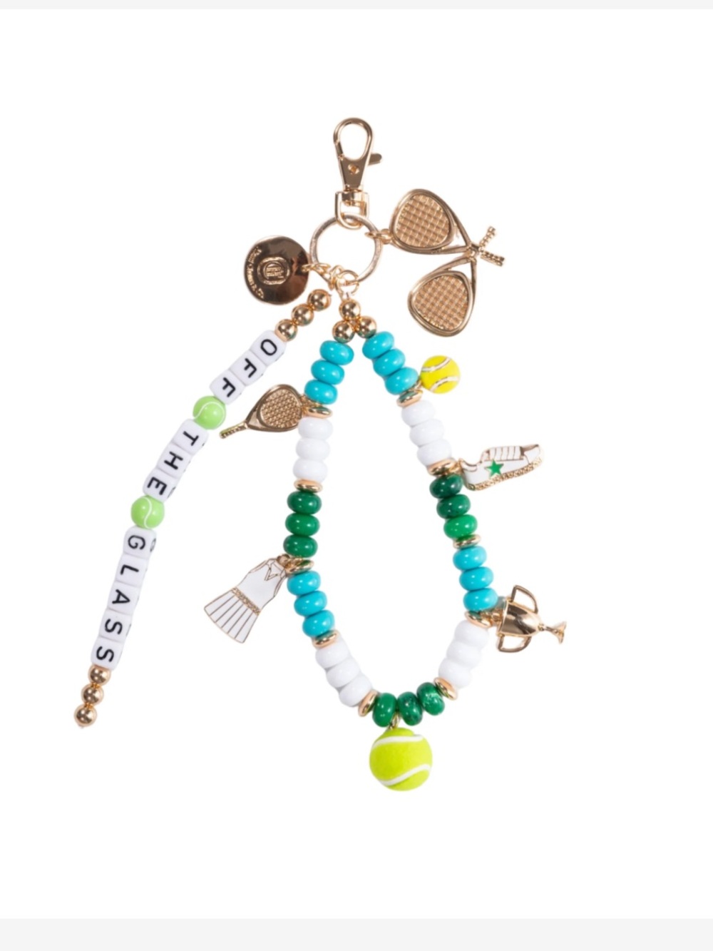 Tennis Theme Bag Charm Keychain